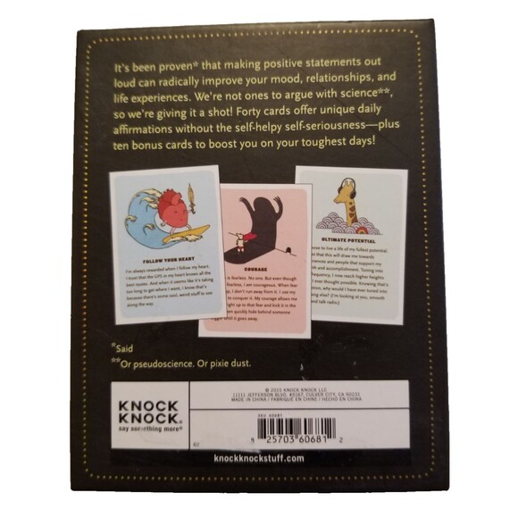 Affirmation Cards 50 Self Help Positive Statements Unicorns Rainbows - Picture 2 of 2